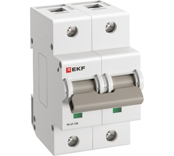 Автоматический выключатель EKF ВА 47-125 2P 10А (D) 15кА PROXIMA mcb47125-2-10D 1