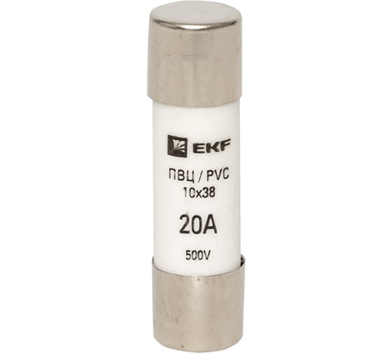 Цилиндрическая плавкая вставка EKF ПВЦ, 20А PROxima 20 шт pvc-10x38-20