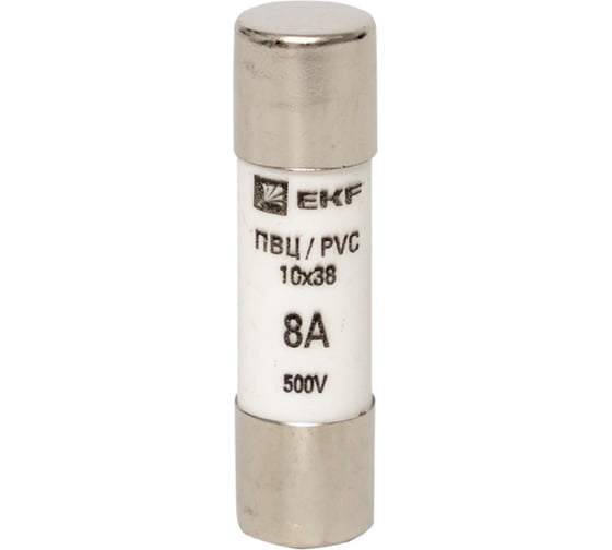 Цилиндрическая плавкая вставка EKF ПВЦ, 8А 20 шт PROxima pvc-10x38-8