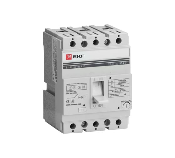 Автоматический выключатель EKF ВА-99, 160/125А 3P 35кА PROxima mccb99-160-125 1