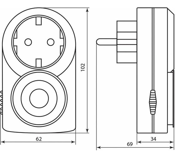 Розетка с таймером FERON TM50, суточная, механическая, 3500W/16A, 230V, 23238