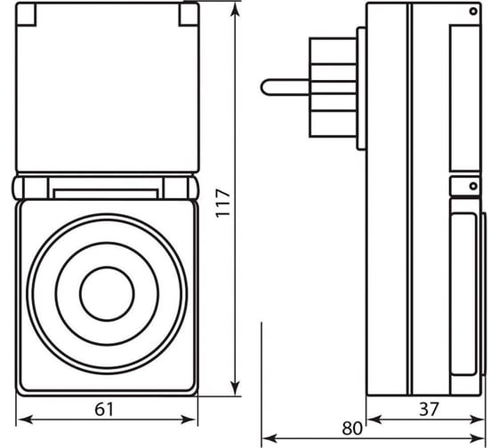 Розетка с таймером FERON TM51 3500W/16A 230V суточная в защитном корпусе IP44 23239