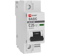 Автоматический выключатель EKF Basic ВА 47-100 1P, 25А, 10kA mcb47100-1-25C-bas