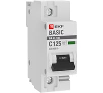 Автоматический выключатель EKF Basic ВА 47-100 1P, 125А, 10kA mcb47100-1-125C-bas