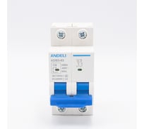 Автоматический выключатель ANDELI ADB3-63/2P 6A 6kA тип D ADL01-884