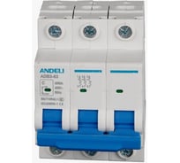 Автоматический выключатель ANDELI ADB3-63/3P 25A 6kA характеристика C ADL01-818