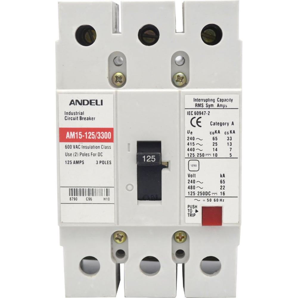 Автоматический выключатель ANDELI AM15-125/3P 40A 20KA ADL06-200 ...