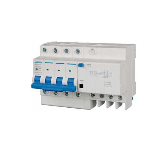 Дифференциальный автомат ANDELI ADB3LE-63 4P 40A 30mA тип AC характеристика С 6kA ADL02-073 1