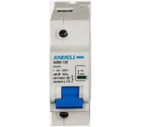 Автоматический выключатель ANDELI ADB3-125H 1P, 63A 10KA, тип D (8-12In) ADL01-663