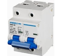 Автоматический выключатель ANDELI ADB3-125 2P, 80A, 6KA, тип D (8-12In) ADL01-656