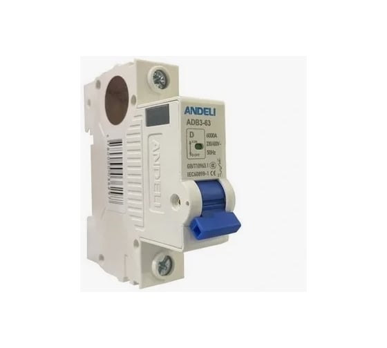 Автоматический выключатель ANDELI ADB3-63/1P, 32A, 6KA, тип D ADL01-875