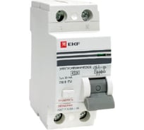 Устройство защитного отключения EKF УЗО ВД-100 2P 16А/100мА PROxima SQelcb-2-16-100-em-pro