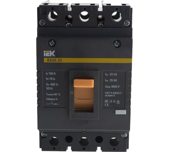 Автоматический выключатель IEK ВА88-35, 3Р, 160А, 35кА SVA30-3-0160