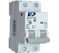 Автоматический выключатель ЕТР ВА 47-65, 2Р 16А C 6кА 11915