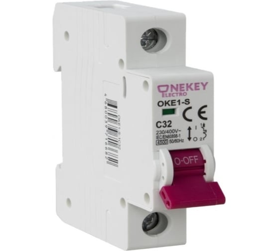 Комплект автоматических выключателей OneKeyElectro 1P, 4.5kA, C-32A, 1M (6 шт.) 7700465_6