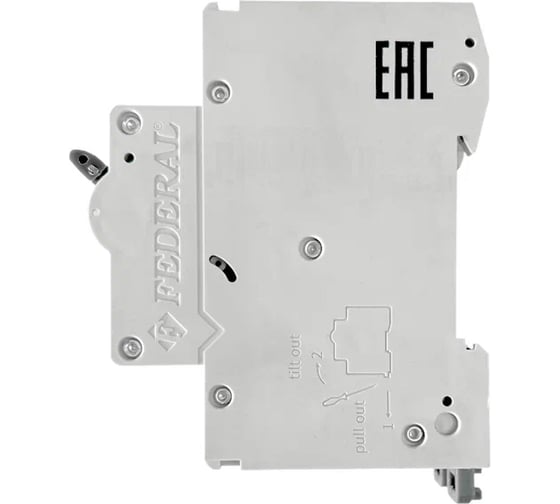 Модульный автоматический выключатель FEDERAL ELECTRIC 9EG-C0633-0D50 FM6 3P C50 6kA 230/400Vac 4шт. УТ-00002757