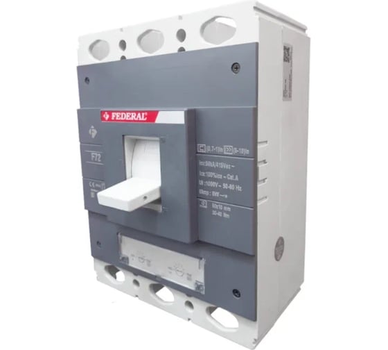 Выключатель автоматический FEDERAL ELECTRIC 9AF-TMS43-R400 в литом корпусе, F72, 3P, 400A, 50kA-415V AC, (0,7-1)In, (5-10)In, 40 C УТ-00002703