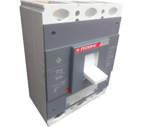 Выключатель автоматический FEDERAL ELECTRIC 9AG-EMS43-R630 в литом корпусе, F82E, 3P, 630A, 50kA-415V AC, (0,4-1)In, (2-10)Ir, 40 C УТ-00002705