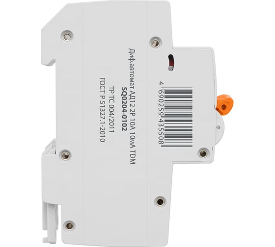 Дифференциальный автомат TDM АД12 2Р, 10А, 10мА SQ0204-0102