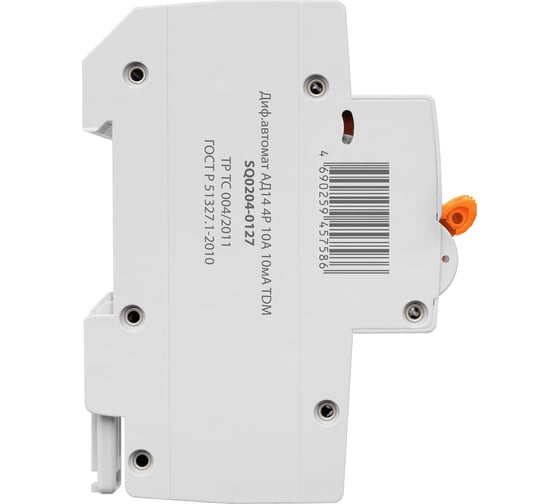 Дифференциальный автомат TDM ELECTRIC АД14 4Р, 10А, 10мА SQ0204-0127