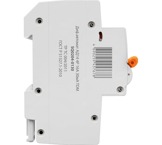 Дифференциальный автомат TDM ELECTRIC АД14, 4Р, 16А, 30мА SQ0204-0130
