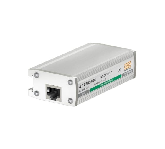 УЗИП для телекоммуникационных сетей OBO Bettermann 8 жил (CAT6, тип разъема RJ45), 41 В 5081802 1