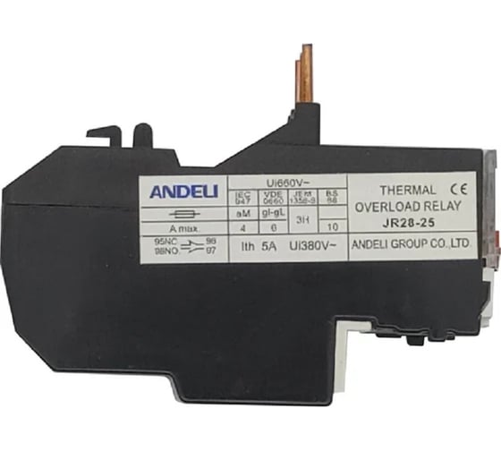 Тепловое реле ANDELI JR28-25 1.25-2A ADL09-024