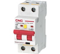 Дифференциальный автомат CNC Electric YCB9LE-80M 10А, 2P, 6кА, 30мА, C, AC, электронный A031178
