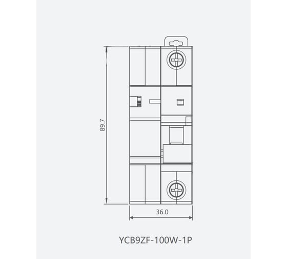 Интеллектуальный выключатель CNC Electric YCB9ZF-100W-1P 25A C A A040017