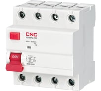 Устройство защитного отключения CNC Electric YCB9RL-100 УЗО, 16А, 3P+N, 6кА, 30мА, AC, электромеханическое A030864
