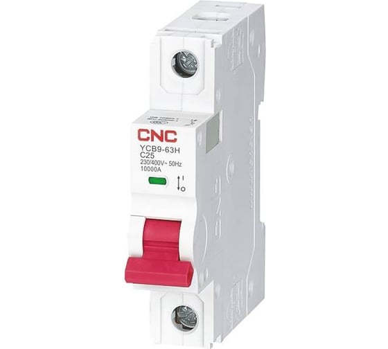 Модульный автоматический выключатель CNC Electric YCB9-63 10А 2P 4,5кА C A030050
