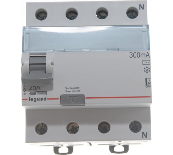 Выключатель дифференциального тока Legrand ВДТ TX3 4п 25a 300ma -AC 403042