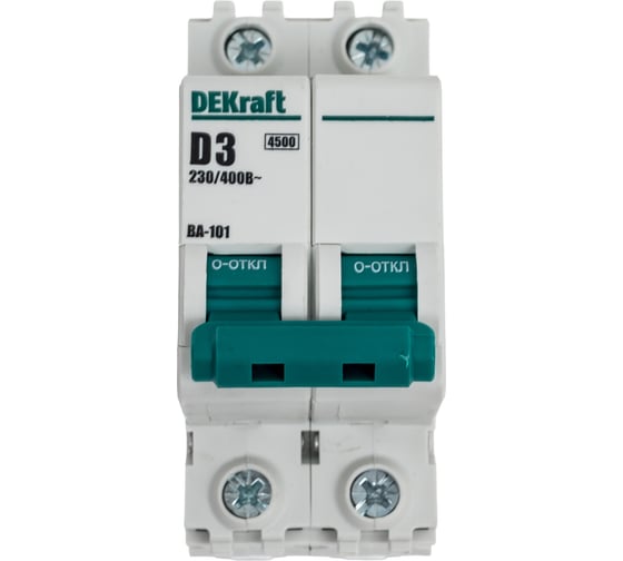 Автоматический выключатель Dekraft ВА101-2Р-003А-D 11111DEK