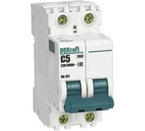 Автоматический выключатель Dekraft ВА-101, 2 Р, 5 А, хар-ка C, 4.5 кА 11210DEK