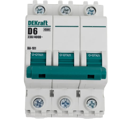 Автоматический выключатель Dekraft ВА101-3Р-006А-D 11124DEK 1
