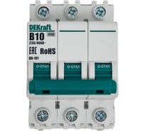 Автоматический выключатель Dekraft ВА101-3Р-010А-B 11029DEK