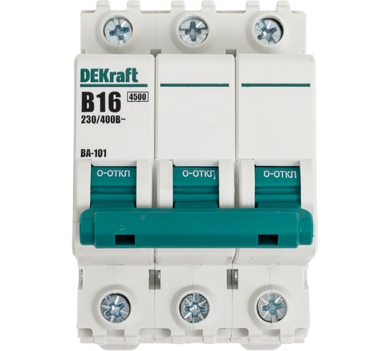 Автоматический выключатель Dekraft ВА101-3Р-016А-B 11030DEK