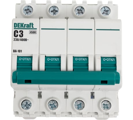 Автоматический выключатель Dekraft ВА101-4Р-003А-C 11087DEK