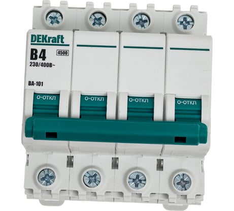 Автоматический выключатель Dekraft ВА101-4Р-004А-B 11277DEK