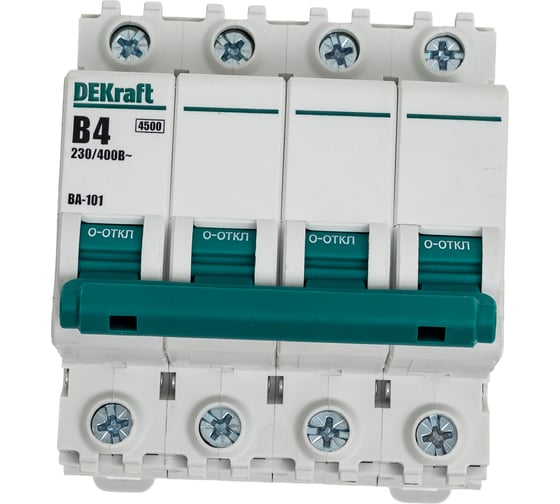 Автоматический выключатель Dekraft ВА101-4Р-004А-B 11277DEK