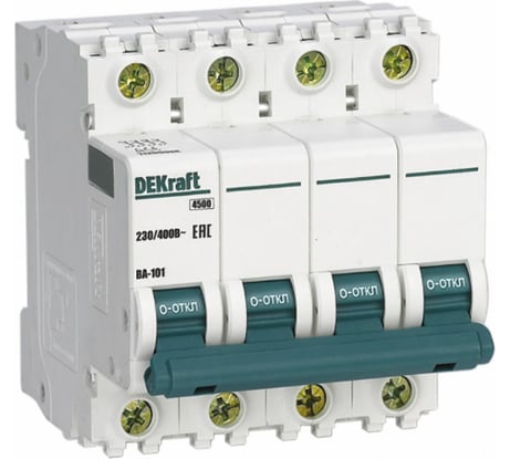 Автоматический выключатель Dekraft ВА101-4Р-016А-C 11090DEK