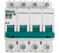 Автоматический выключатель Dekraft ВА101-4Р-016А-D 11138DEK