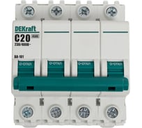 Автоматический выключатель Dekraft ВА101-4Р-020А-C 11091DEK