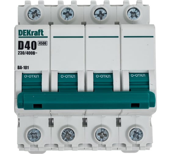 Автоматический выключатель Dekraft ВА101-4Р-040А-D 11142DEK