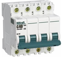 Автоматический выключатель (АВ) DEKraft ВА-101, 4 Р, 40 А, хар-ка C, 4.5 кА 11094DEK