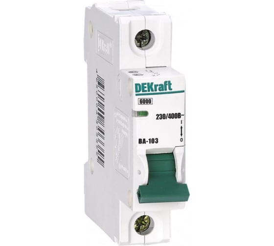 Автоматический выключатель Dekraft ВА103-1P-002A-C 12050DEK