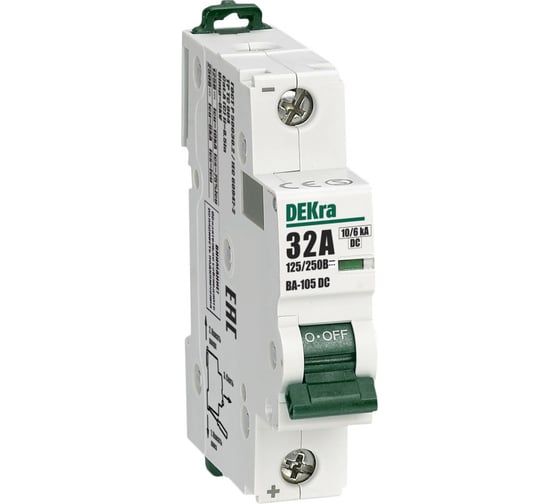 Автоматический выключатель Dekraft, ВА105-1P-032A-C-DC 13382DEK