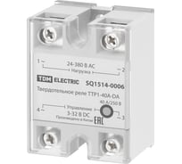 Твердотельное реле TDM ELECTRIC ТТР1-40А-DА, 1ф, 40А, упр: 3-32В DС, нагр: 24-380В АС TDM SQ1514-0006