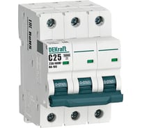 Автоматический выключатель (АВ) DEKraft ВА-105, 3 P, 25 A, тип C, 10 кА 13179DEK