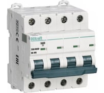 Автоматический выключатель Dekraft ВА-105, 4P, 16 A, D, 13237DEK